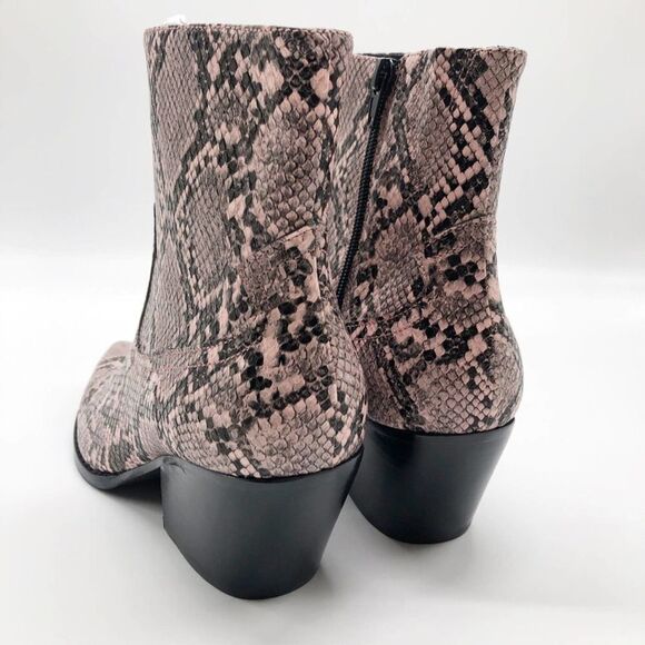 JEFFREY CAMPBELL Kelam Pink Snake-Embossed Bootie - Picture 7 of 10